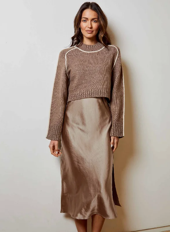 Nik Swtr/Dress Umber Combo