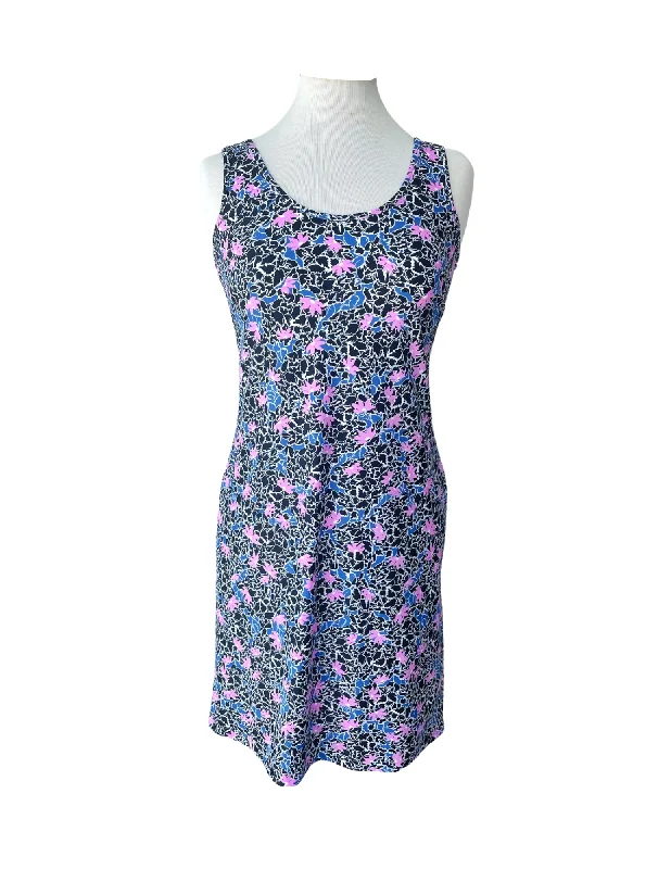 Long Bali Tank Dress Scaevola Orchid/Black