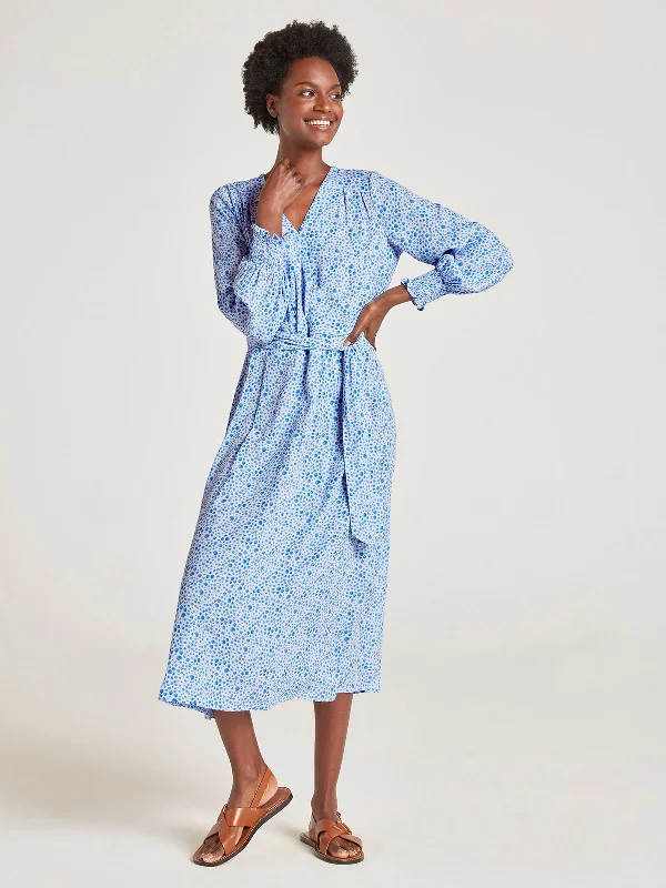 Marian Lenzing™ EcoVero™ Wrap Dress - Ice Blue