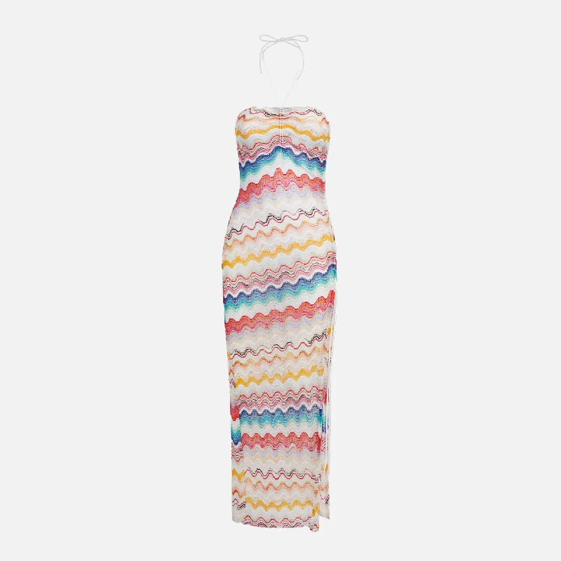 Missoni Long Coverup - Multicolor White Base