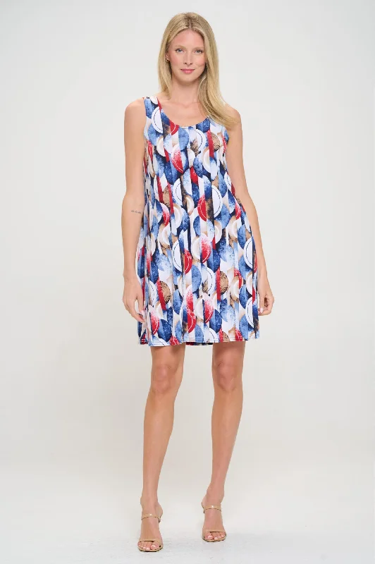 Print Missy Tank Dress Sleeveless Prints - 7003HT-TRP1-W429