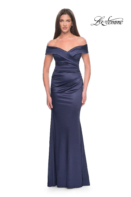 La Femme 31621 Straight Satin Gown