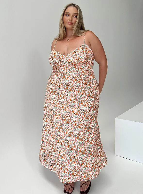 Amara Floral Midi Dress Multi Curve