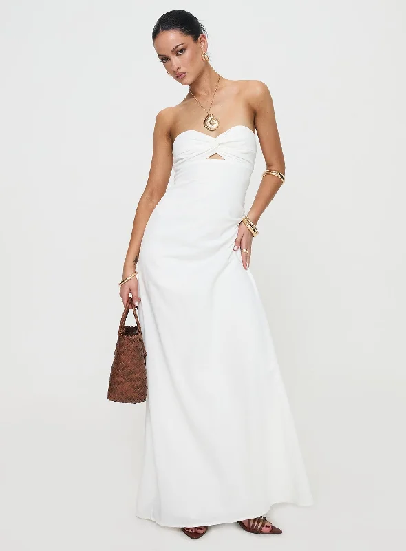 Artis Strapless Maxi Dress White