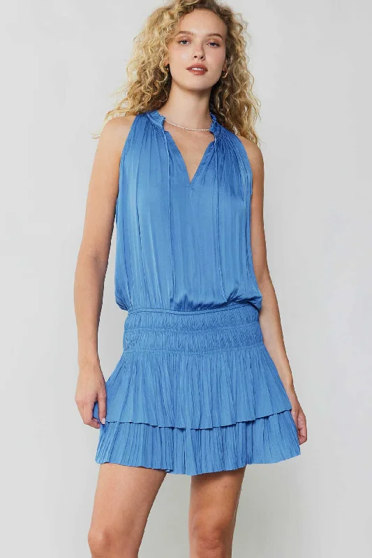 Cara Pleated Mini Dress