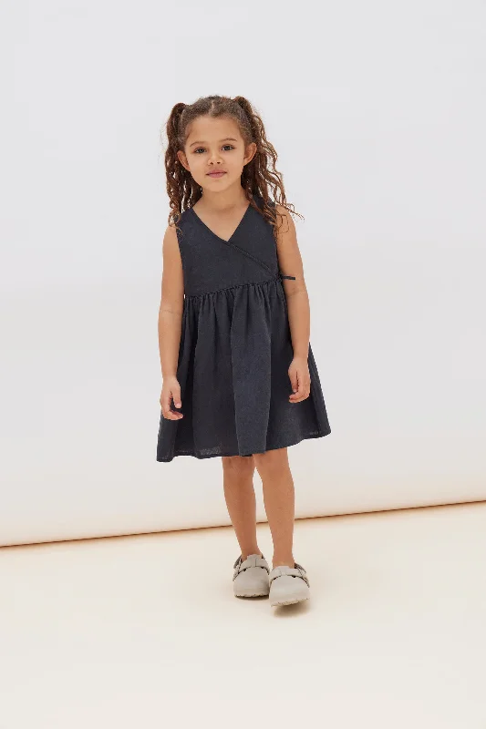 Kids Linen Tie Dress