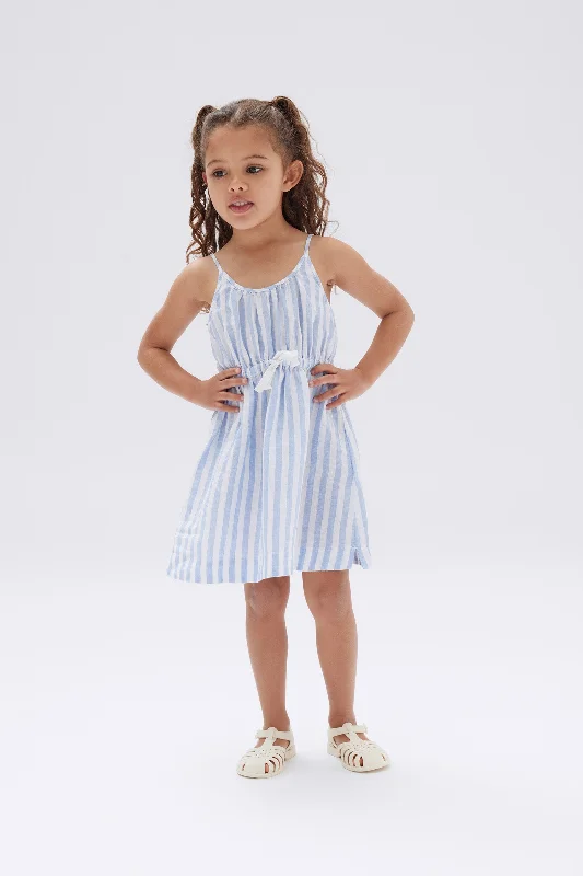 Kids Recess Linen Stripe Dress