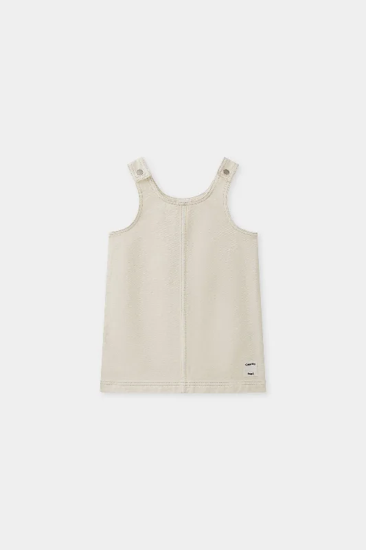 Kids Twill Pinafore Dress