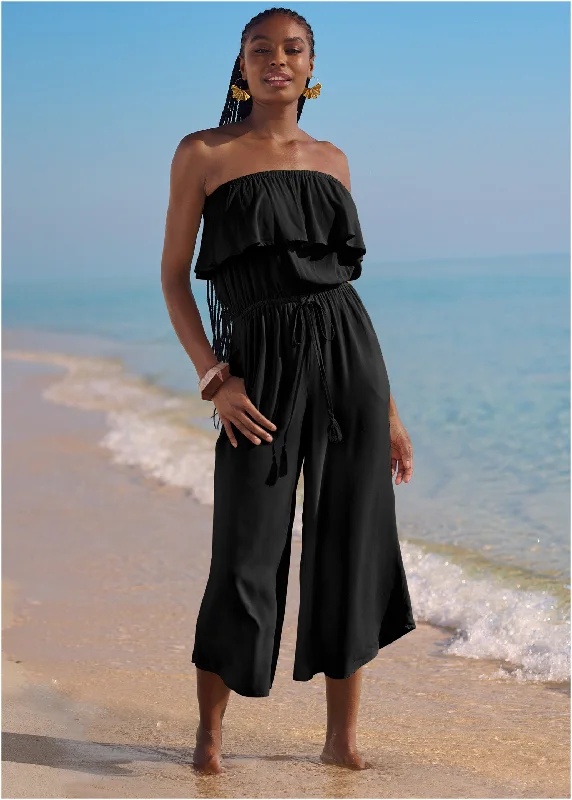 Strapless Jumpsuit - Black Beauty