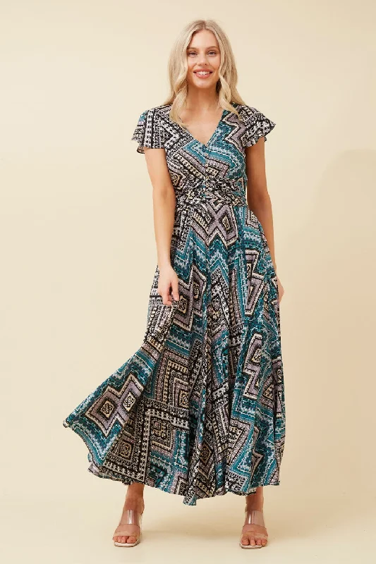 MALIBU KALEIDOSCOPE PRINT MAXI DRESS