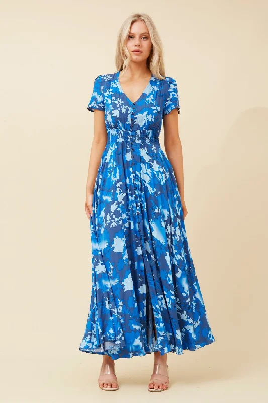 MEGAN BOTANICAL PRINT MAXI DRESS