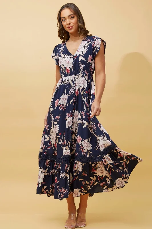 MOROCCO FLORAL MAXI DRESS