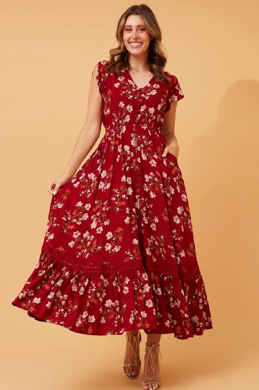 MOROCCO FLORAL MAXI DRESS