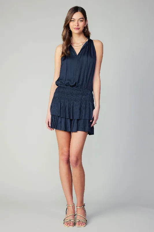 Cara Sleeveless Pleated Mini Dress